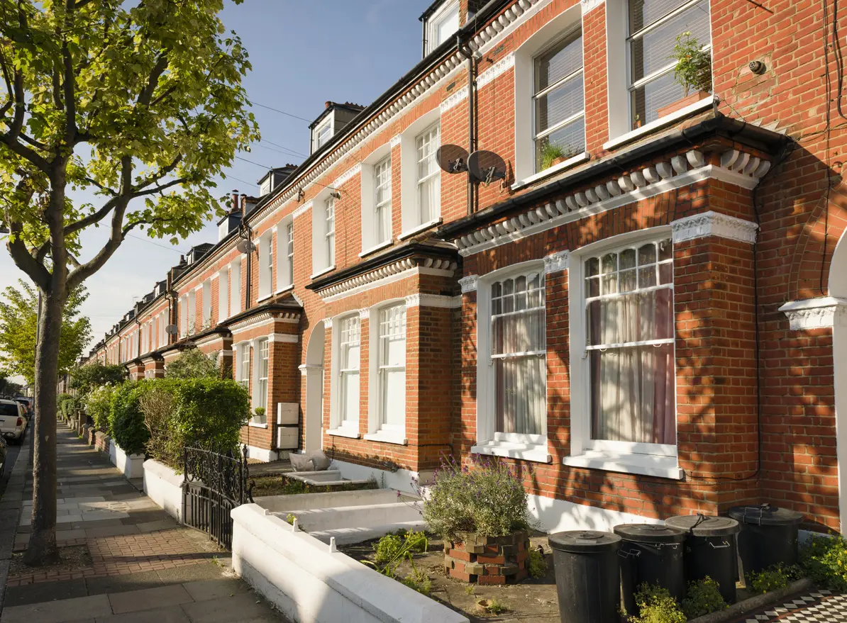Victorian terraced houses on North Street in Southville Bristol, managed under property management in Southville.