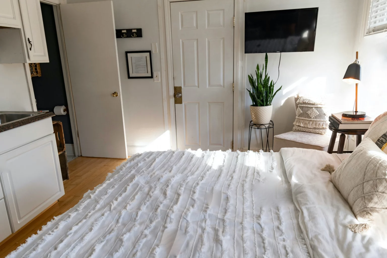 A well presented bedroom in a managed Caernarfon holiday let