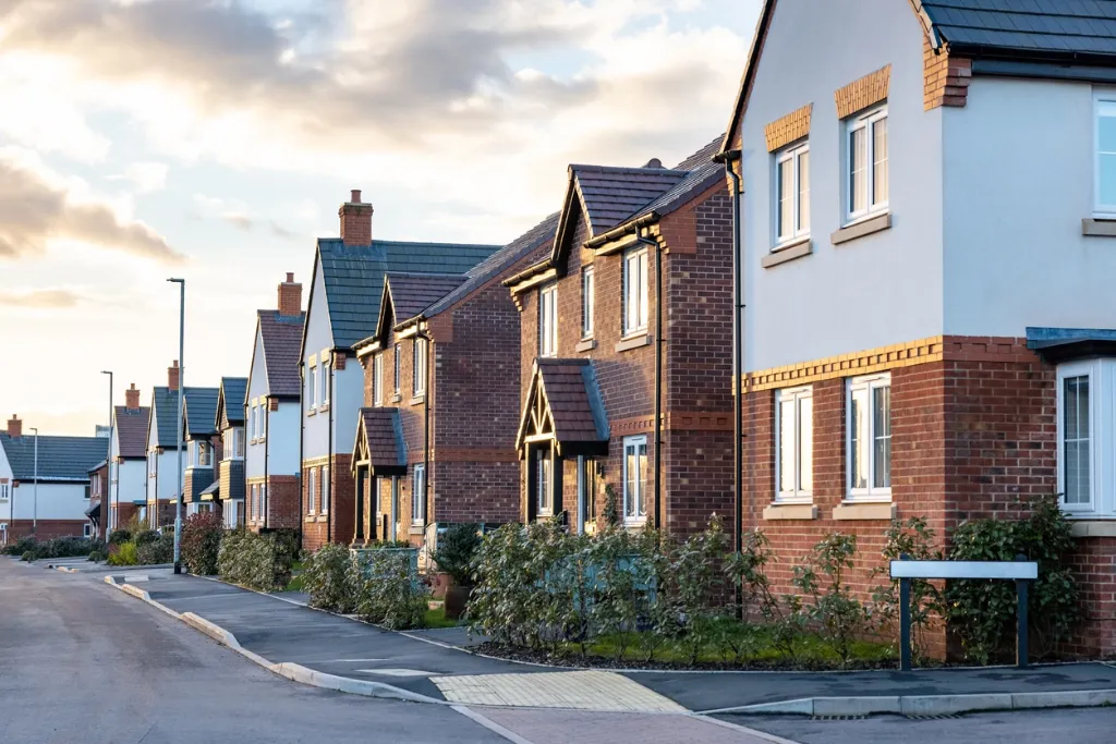 New build housing estate in North Bristol showing modern family homes for property management services