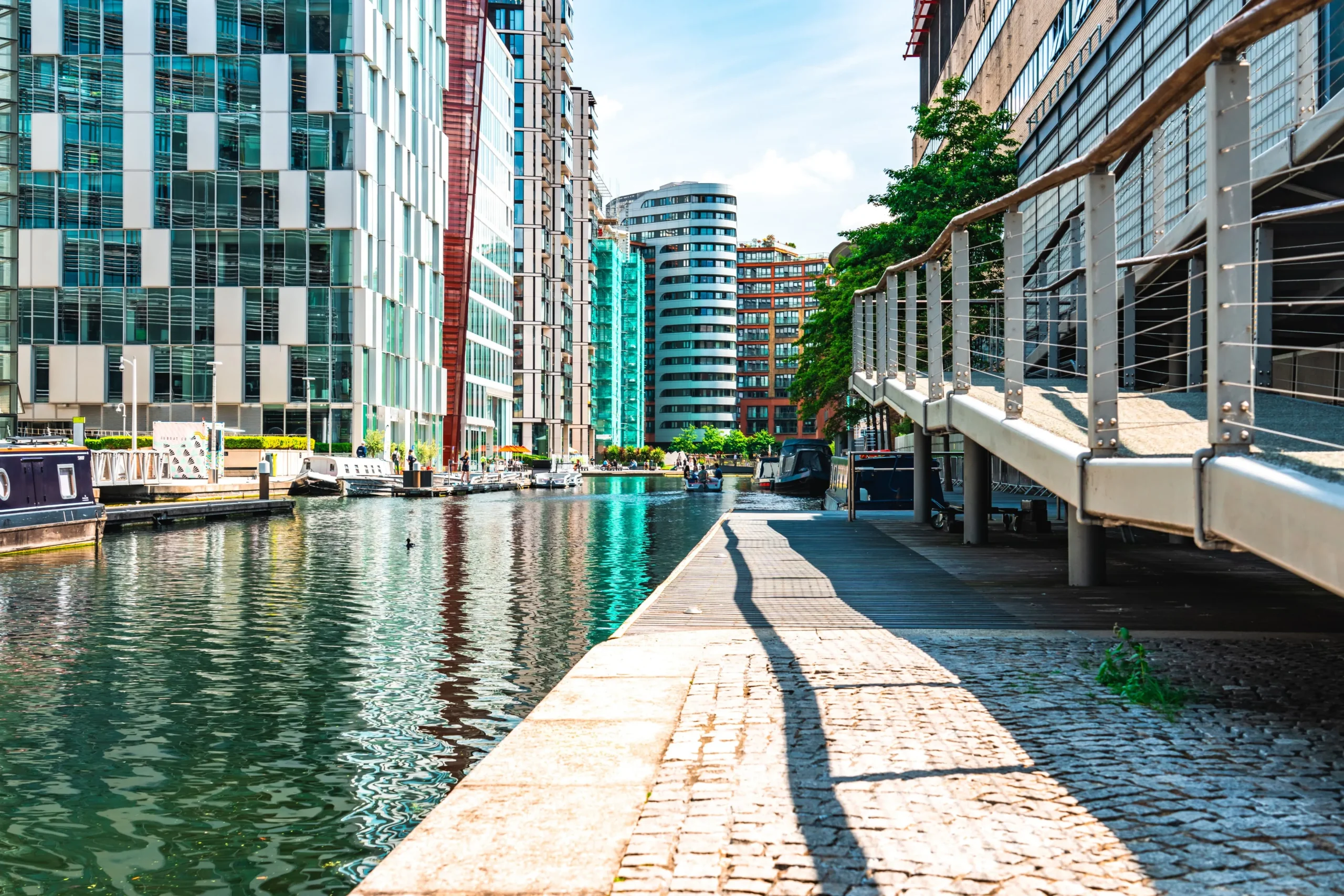 A waterside residential development at Paddington in West London