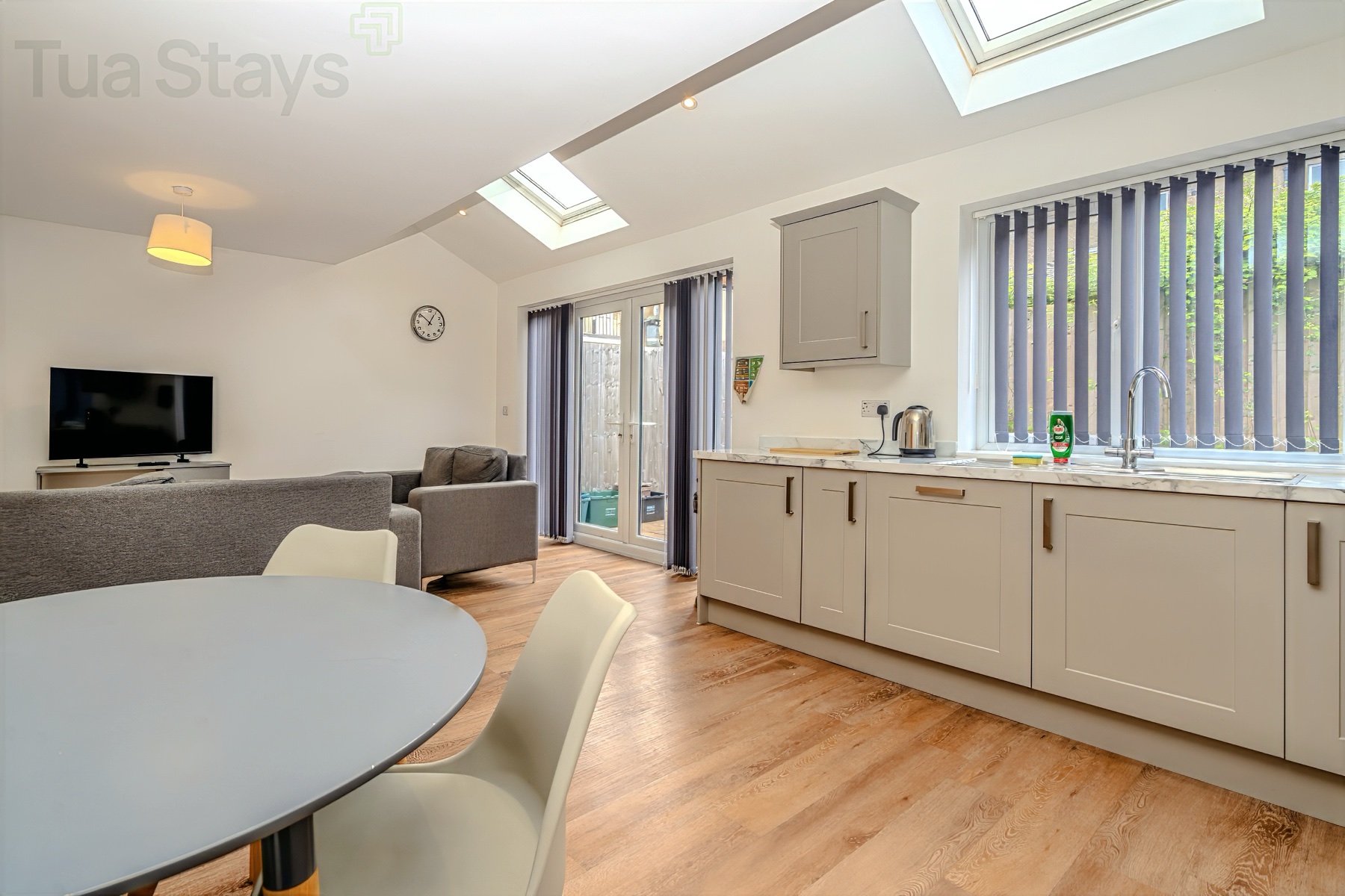 Kitchen and living space in Michael’s managed north Bristol house